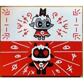 Tabuleiro Knucklebones Cult of the Lamb 3D com Ímãs – Geek Decorativo para Dados de 16mm